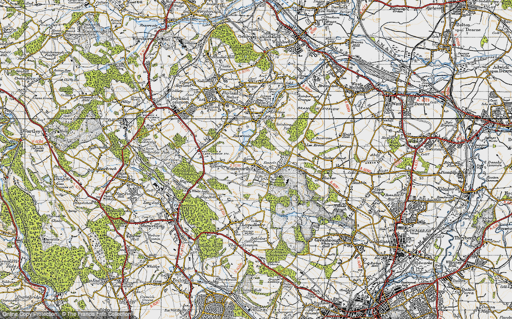 Old Map of Wentworth, 1947 in 1947