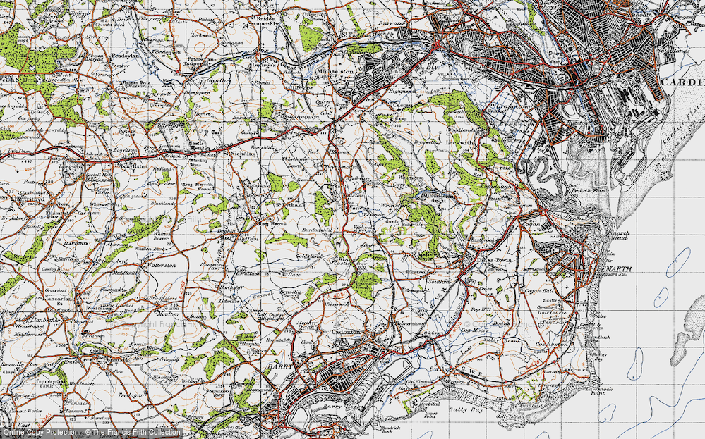 Old Map of Wenvoe, 1947 in 1947