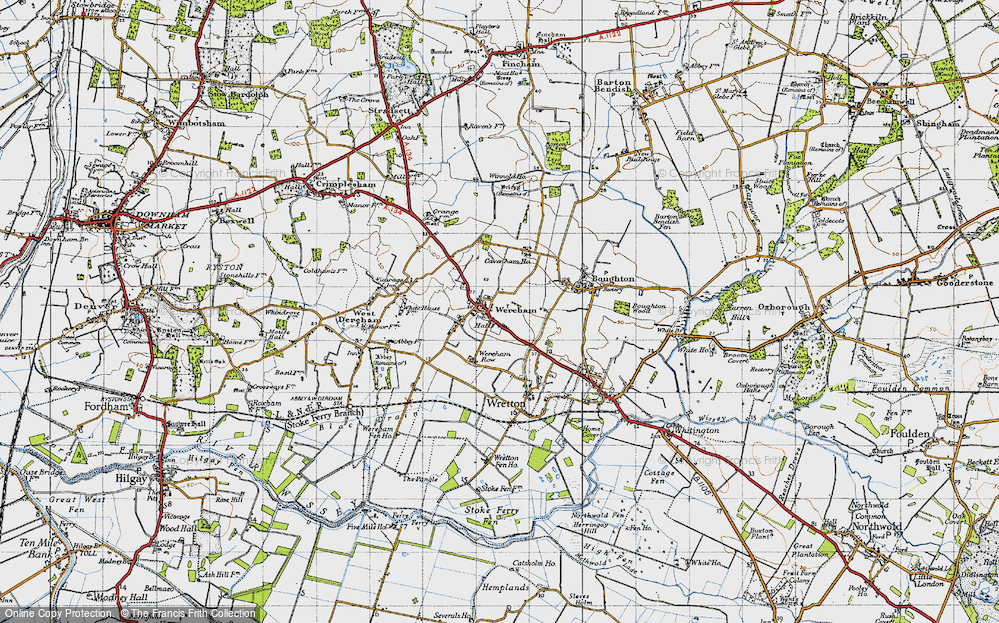 Old Map of Wereham, 1946 in 1946