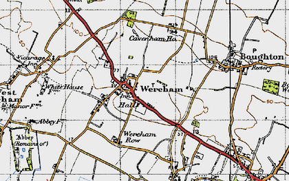 Old map of Wereham in 1946