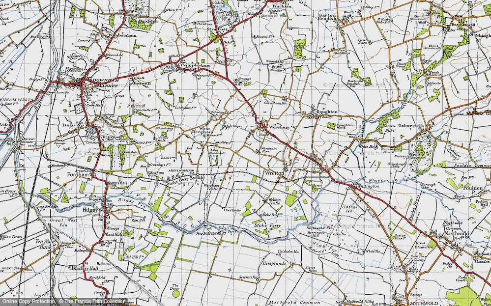 Old Map of Wereham Row, 1946 in 1946