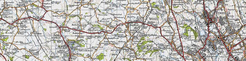 Old map of Wereton in 1946