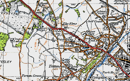 Old map of Wergs in 1946