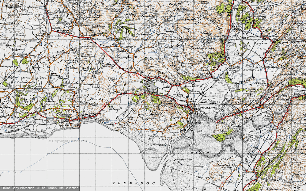Old Map of Wern, 1947 in 1947