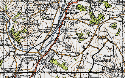 Old map of Cefn-Campstone in 1947