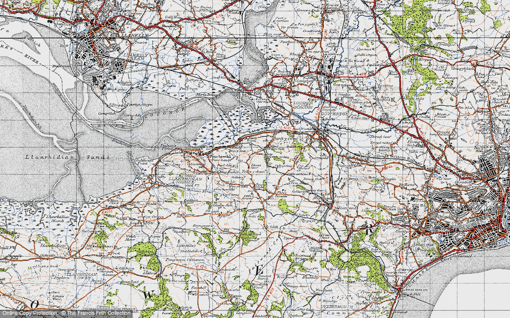 Old Map of Wern-olau, 1947 in 1947