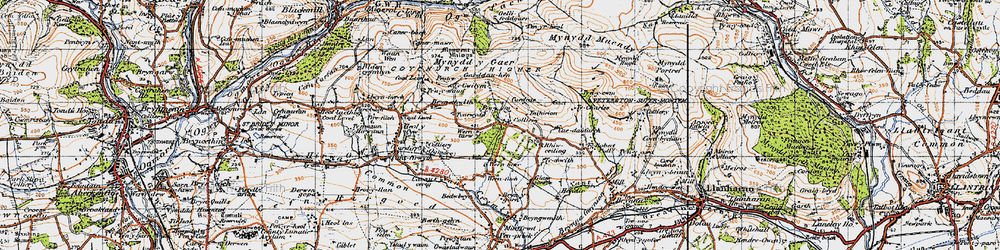 Old map of Wern Tarw in 1947