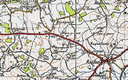 Old map of Bryngwyn Manor in 1946