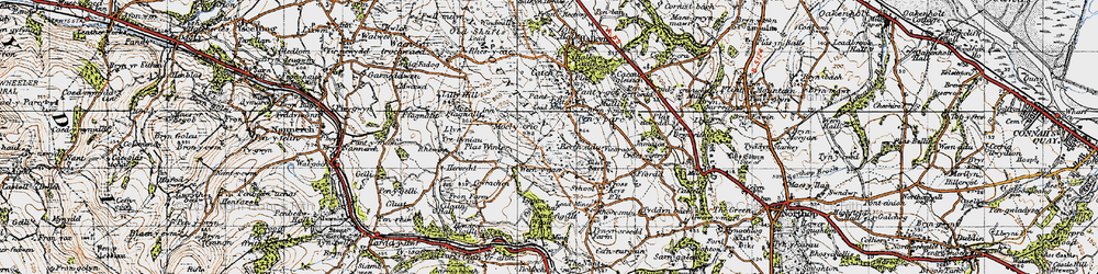 Old map of Wern-y-gaer in 1947