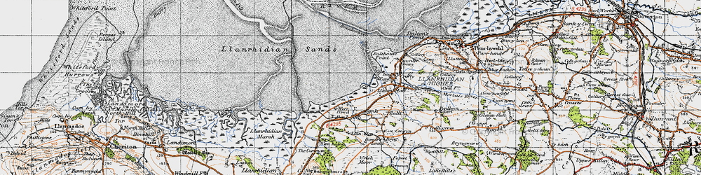 Old map of Wernffrwd in 1947