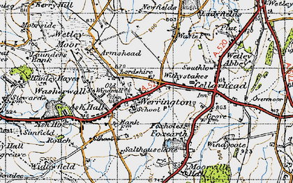 Old map of Werrington in 1946