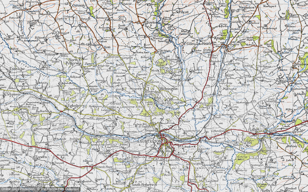 Old Map of Werrington, 1946 in 1946