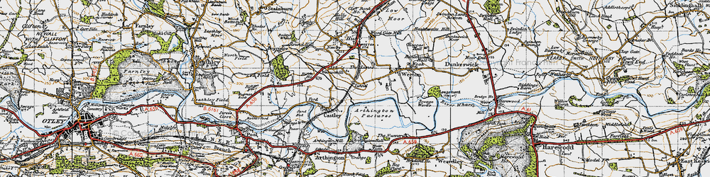 Old map of Arthington Hall in 1947