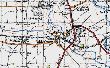 Old map of West Adderbury in 1946