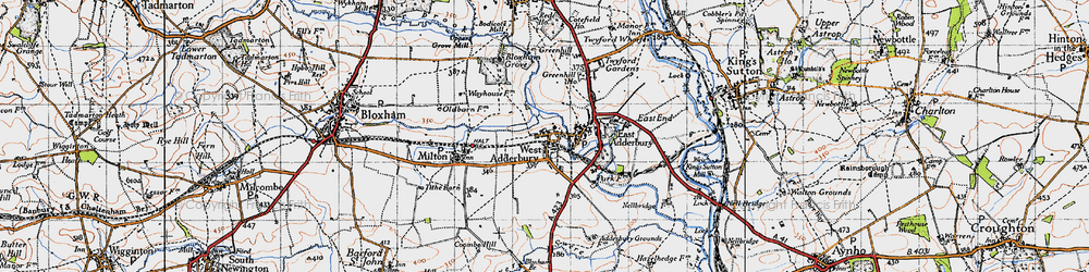 Old map of West Adderbury in 1946