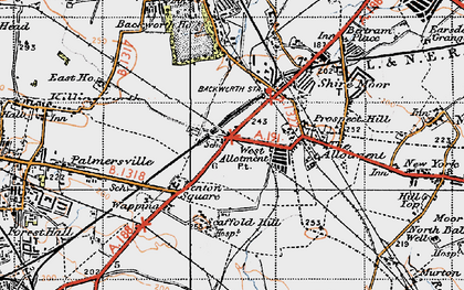 Old map of West Allotment in 1947
