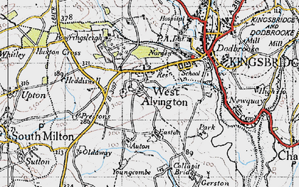 Old map of Auton in 1946