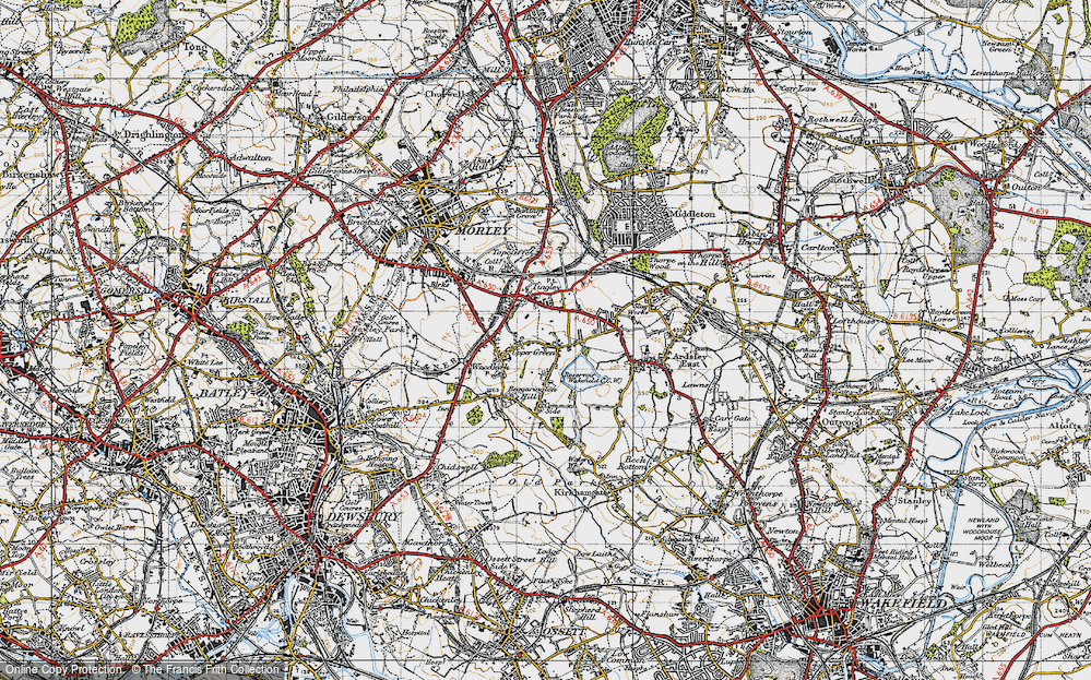 Old Map of West Ardsley, 1947 in 1947