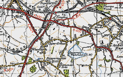 Old map of West Ardsley in 1947