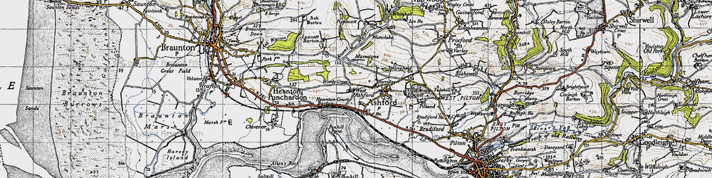 Old map of West Ashford in 1946