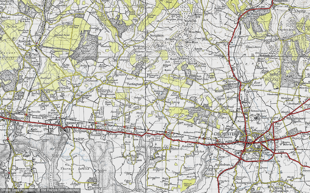 Old Map of West Ashling, 1945 in 1945