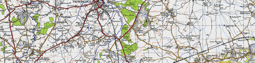 Old map of Biss Wood in 1946