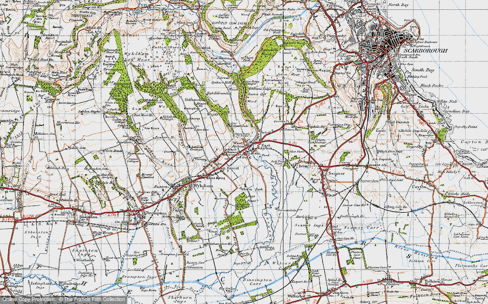 Old Map of West Ayton, 1947 in 1947