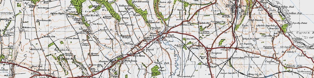 Old map of West Ayton in 1947