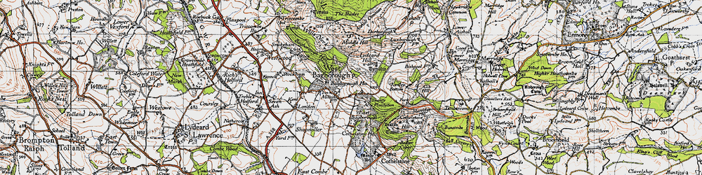 Old map of West Bagborough in 1946