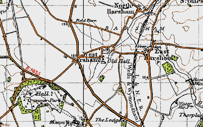 Old map of West Barsham in 1946