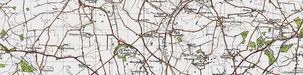 Old map of West Barsham in 1946