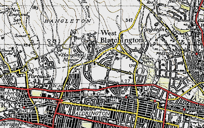 Old map of West Blatchington in 1940