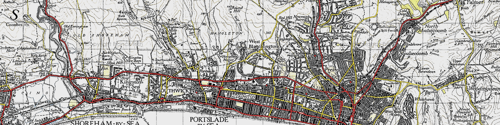 Old map of West Blatchington in 1940