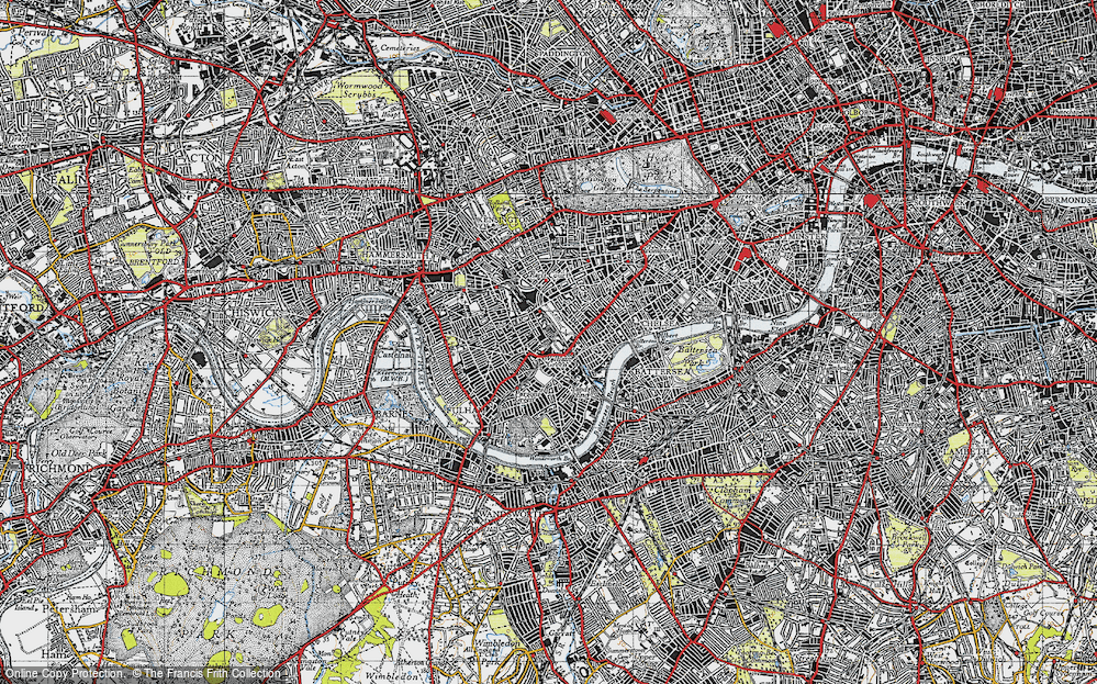 Old Map of West Brompton, 1945 in 1945
