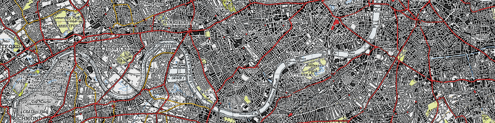 Old map of West Brompton in 1945