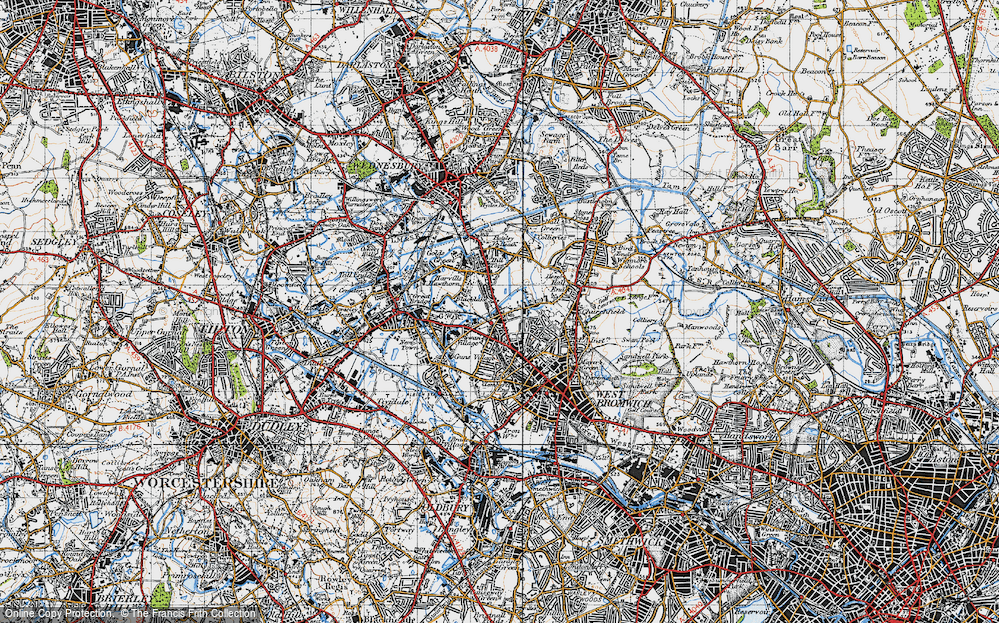Old Map of West Bromwich, 1946 in 1946
