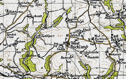 Old map of Accott in 1946