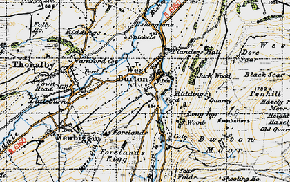 Old map of Burton Moor in 1947