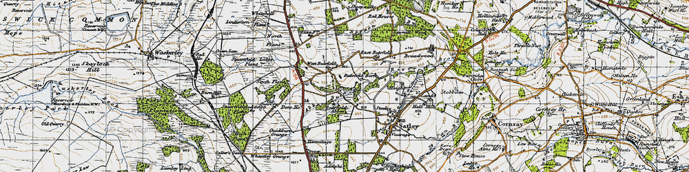 Old map of Butsfield Burn in 1947