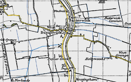 Old map of West Butterwick in 1947