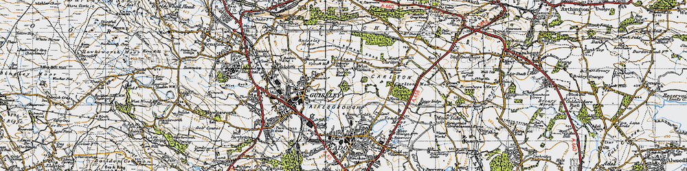 Old map of West Carlton in 1947