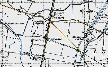 Old map of Lindholme Grange in 1947