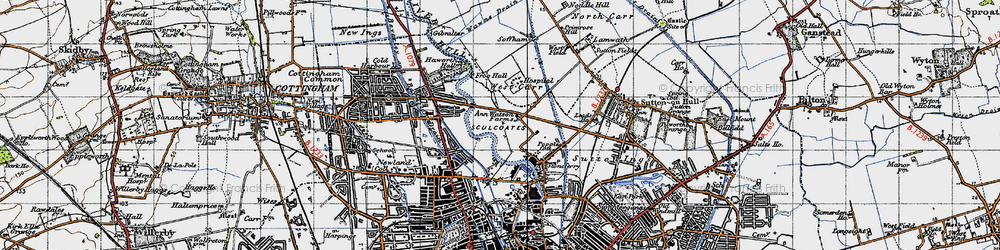 Old map of West Carr in 1947