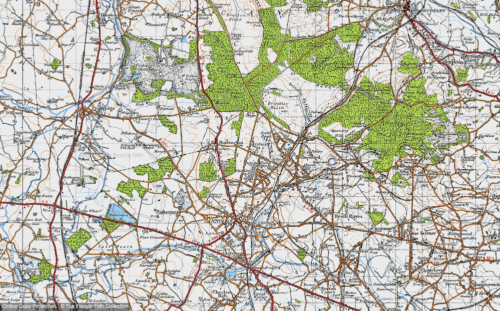 Old Map of West Chadsmoor, 1946 in 1946