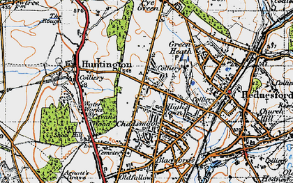 Old map of West Chadsmoor in 1946
