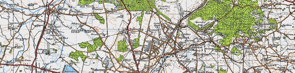 Old map of West Chadsmoor in 1946