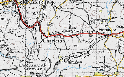 Old map of West Charleton in 1946