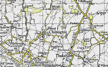 Old map of West Chiltington in 1940