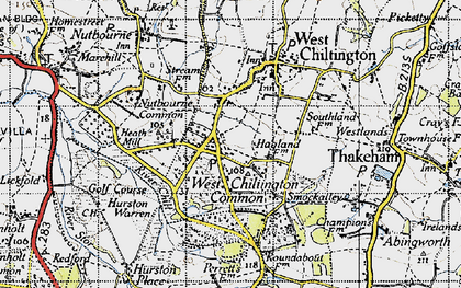 Old map of West Chiltington Common in 1940