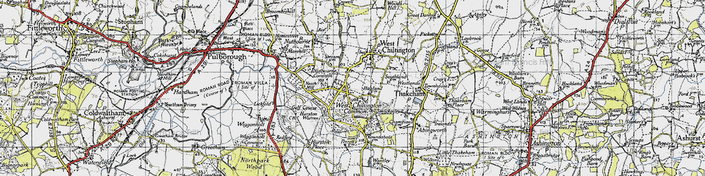 Old map of West Chiltington Common in 1940